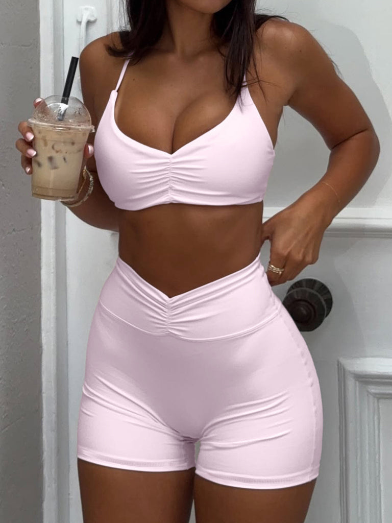 Sports Bra and High-Waisted Shorts Active Set