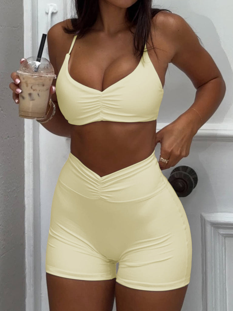 Sports Bra and High-Waisted Shorts Active Set